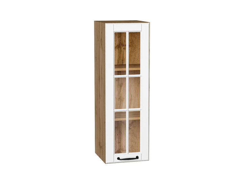 920*300* Шкаф верхний с 1-ой остекленной дверцей Дублин Special White