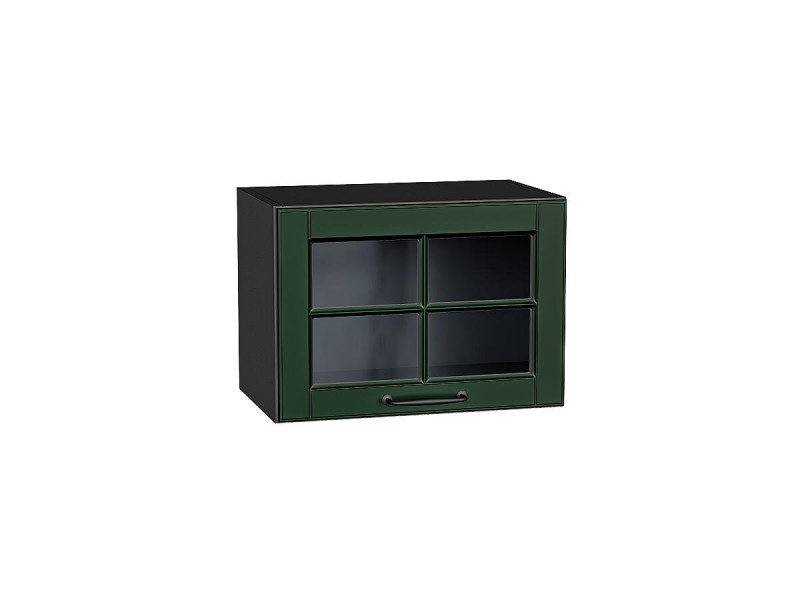 358*500* Шкаф верхний горизонтальный остекленный Дублин Special Green
