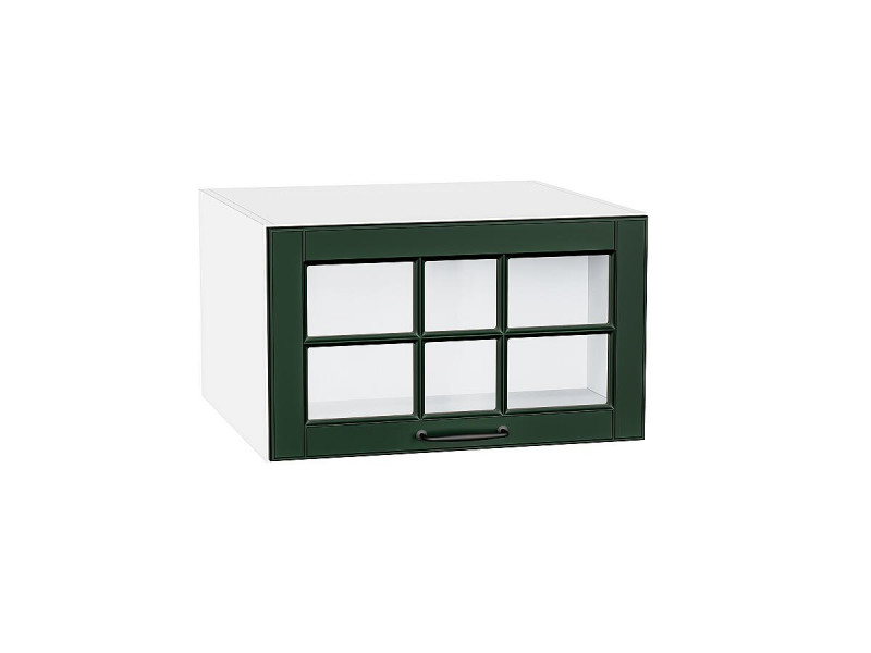 358*600* Шкаф верхний горизонтальный остекленный глубокий Дублин Special Green
