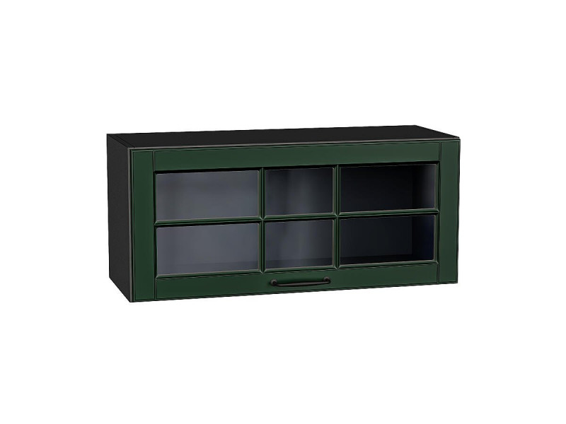 358*800* Шкаф верхний горизонтальный остекленный Дублин Special Green