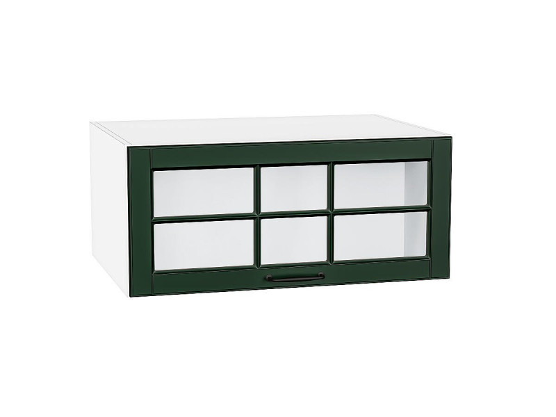 358*800* Шкаф верхний горизонтальный остекленный глубокий Дублин Special Green