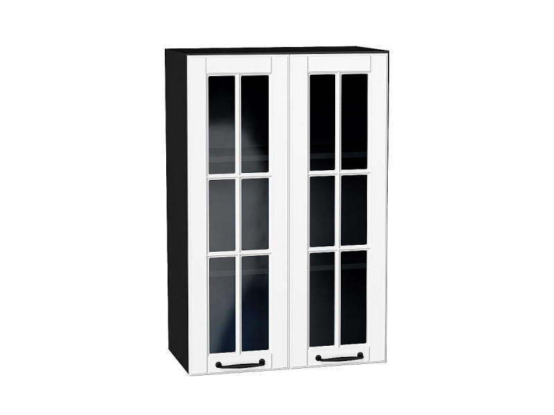 920*600* Шкаф верхний с 2-мя остекленными дверцами Дублин Special White