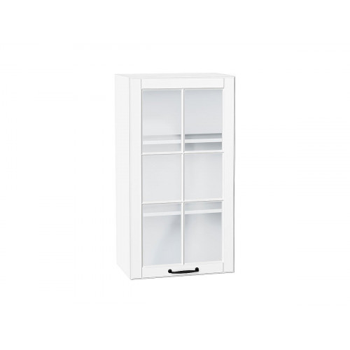920*500* Шкаф верхний с 1-ой остекленной дверцей Дублин Special White
