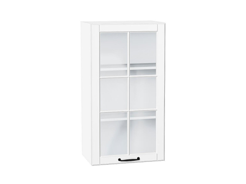 920*500* Шкаф верхний с 1-ой остекленной дверцей Дублин Special White