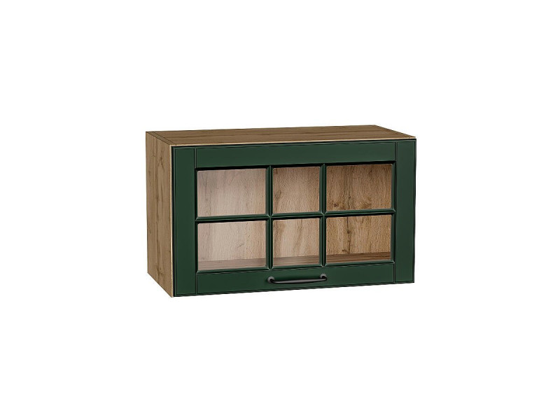 358*600* Шкаф верхний горизонтальный остекленный Дублин Special Green
