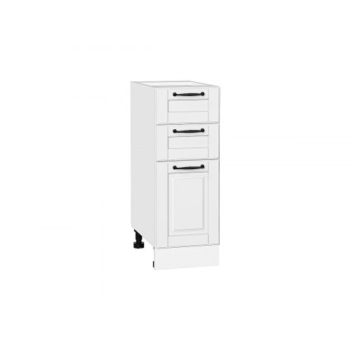 816*300* Шкаф нижний с 3-мя ящиками Дублин Special White
