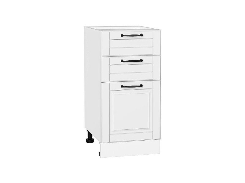 816*400* Шкаф нижний с 3-мя ящиками Дублин Special White