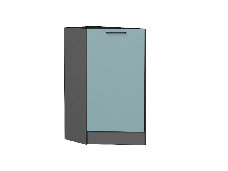816*296*552 Шкаф нижний торцевой Флэт Grey-green In 2S Graphite