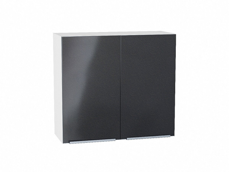 716*800* Шкаф верхний с 2-мя дверцами Фьюжн Anthracite Белый