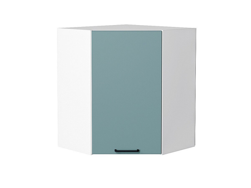 716*600*600 Шкаф верхний угловой Флэт Grey-green In 2S Белый