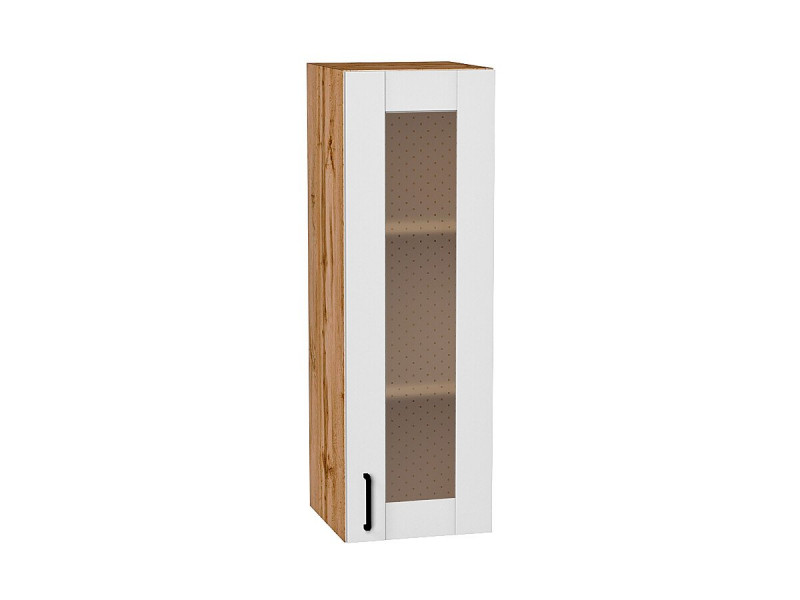 Кухня 920*300*Шкаф верхний с 1-ой остекленной дверцей Лофт Super White/Дуб Вотан