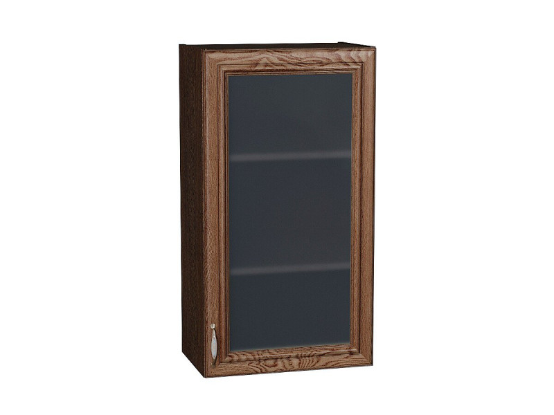 920*500* Шкаф верхний с 1-ой остекленной дверцей Шале Brown Dreamline Graphite