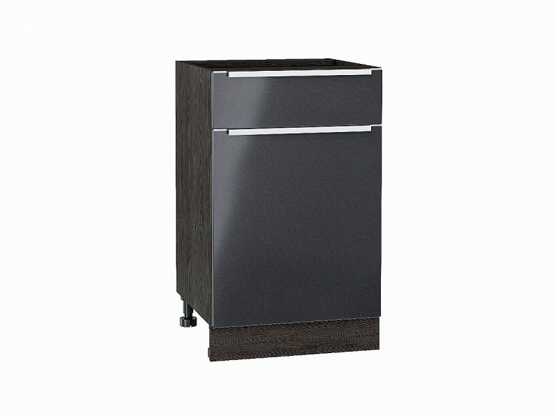 816*500* Шкаф нижний с 1-ой дверцей и ящиком Фьюжн Anthracite Graphite