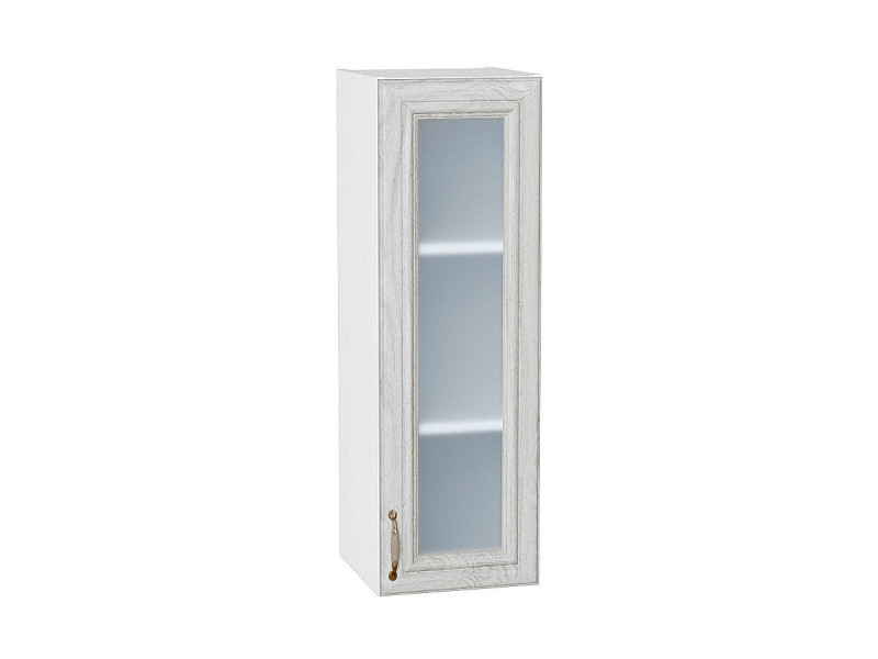 920*300* Шкаф верхний с 1-ой остекленной дверцей Шале White Dreamline Белый