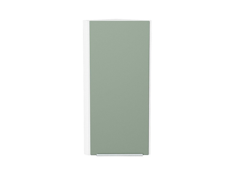 920*300*306 Шкаф верхний торцевой Фьюжн Silky Mint Белый