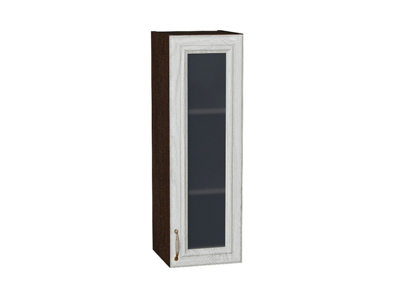 920*300* Шкаф верхний с 1-ой остекленной дверцей Шале White Dreamline Graphite